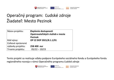 Logo Európskeho fondu regionálneho rozvoja a Európskeho sociálneho fondu
