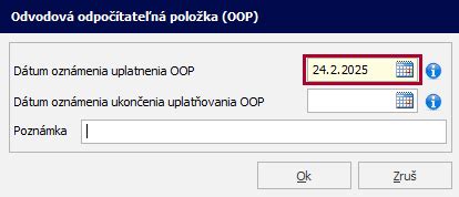 Schéma podmienok uplatnenia odpočítateľnej položky