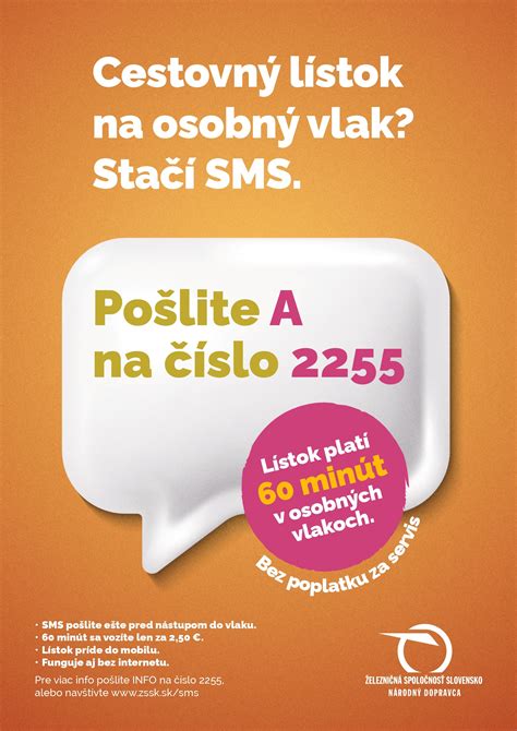 SMS lístok ZSSK v mobilnom telefóne