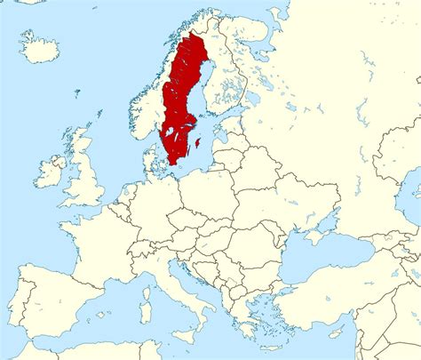 Mapa Švédska s vyznačenými miestami spomenutými v príbehu