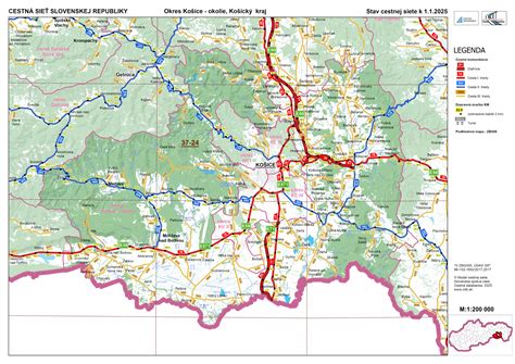 Mapa dopravnej siete Košíc