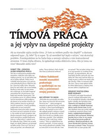 Usmievavý vedúci tímu, ktorý inšpiruje svojich podriadených