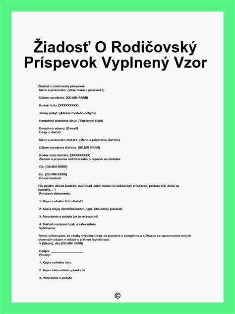 Dokumenty potrebné na žiadosť o rodičovský príspevok
