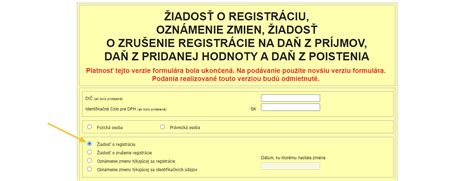 Zrušenie registrácie na daňovom úrade