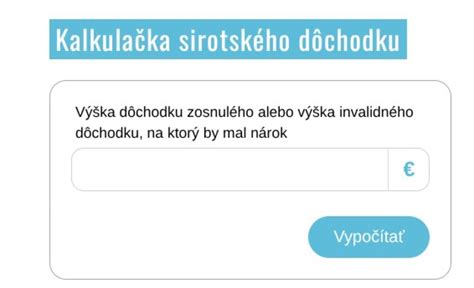 infografika o vekových limitoch pre sirotský dôchodok