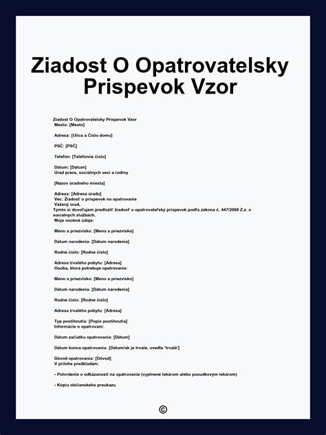 Doklady potrebné k žiadosti o opatrovateľský príspevok