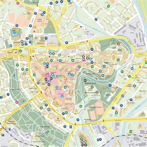 Mapa centra mesta Čadca s vyznačeným zariadením