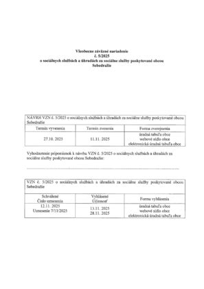 Prehľad legislatívy o úhradách za sociálne služby BSK