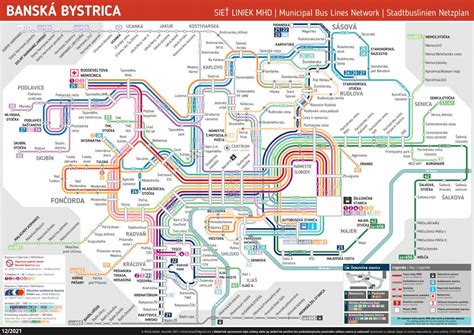 Mapa liniek MHD Považská Bystrica