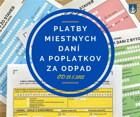 Tabuľka sadzieb a splatností poplatkov za odpad