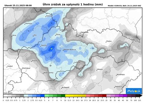 Mapa rozšírenia kyslého dažďa