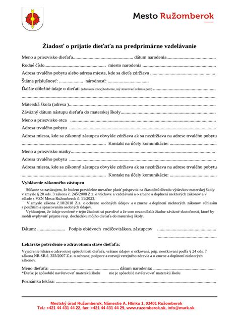 Dokumenty a formuláre potrebné pre prijatie do domova dôchodcov