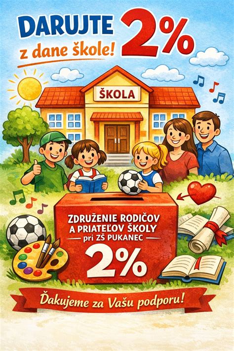 Ilustrácia darovania 2% z dane.