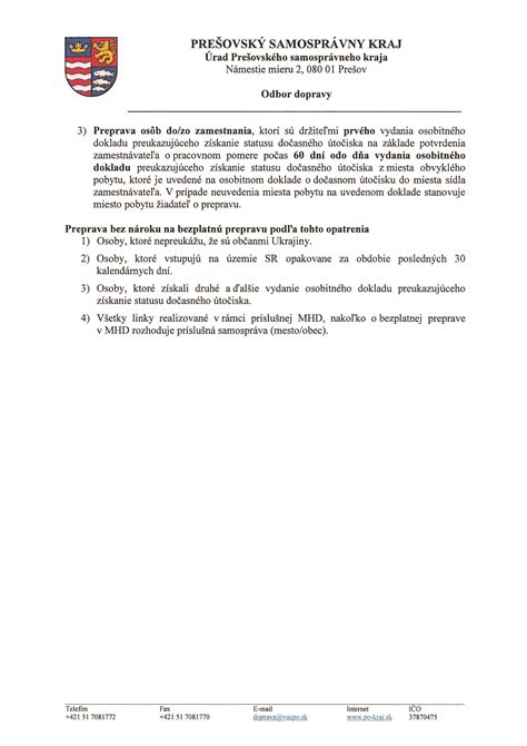 Schéma podmienok bezplatnej prepravy pre dôchodcov