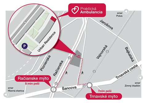 Mapa umiestnenia denných stacionárov Arcidiecéznej charity Košice