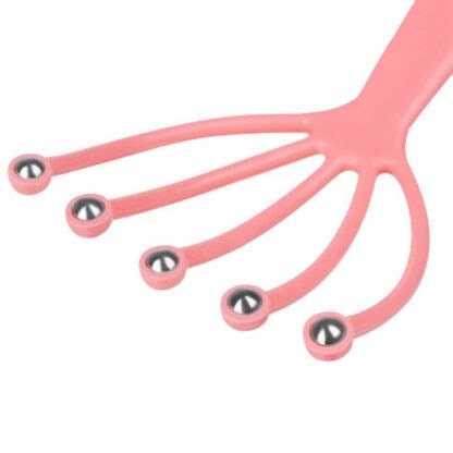 Ilustrácia rôznych typov pomôcok na masáž hlavy