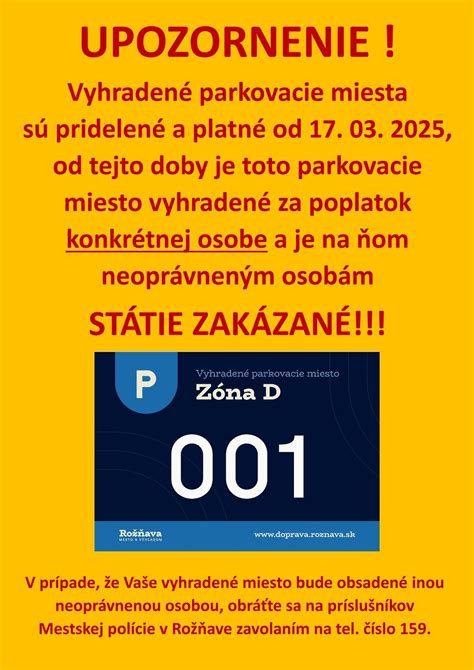 Tabuľka poplatkov za vyhradené parkovacie miesta ZŤP v Petržalke (pred a po 1. júni 2024)
