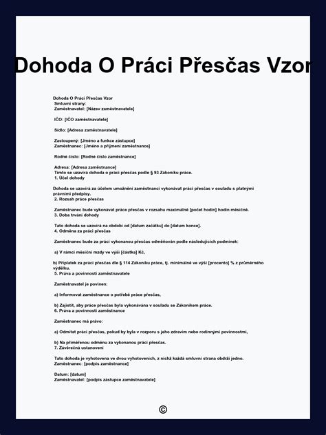 Porovnanie dohôd o práci