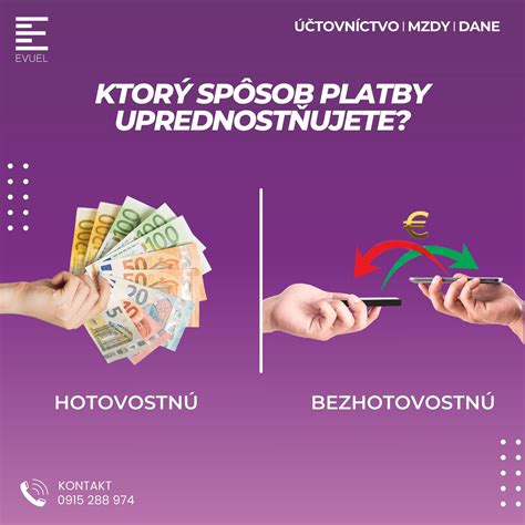 Ilustrácia platby v hotovosti a bezhotovostne