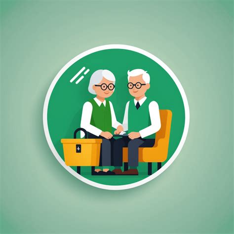Ilustrácia seniorov hľadajúcich pomoc alebo informácie.