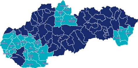 Mapa pôsobnosti spoločnosti ARRIVA na Slovensku a v Európe