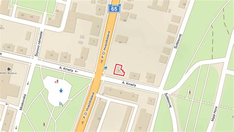 Mapa s vyznačenou polohou domova seniorov Vilová v Petržalke