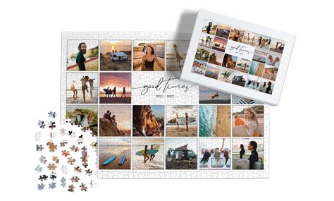 senior skladajúci puzzle s rodinnými fotografiami