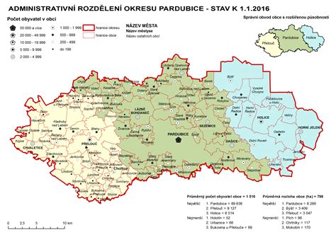 Mapa mesta Pardubice s vyznačenými nemocnicami a domovmi pre seniorov