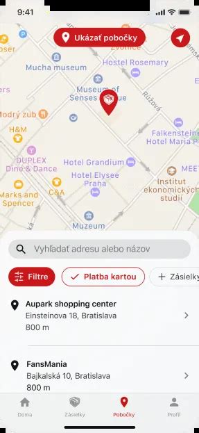 Mapa pobočiek Sociálnej poisťovne s označenými kontaktnými miestami