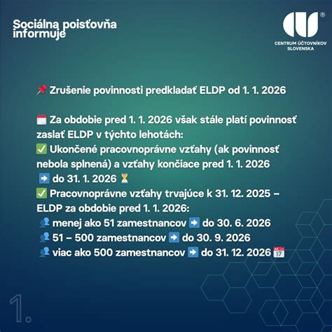 Zrušenie povinnosti predkladať ELDP