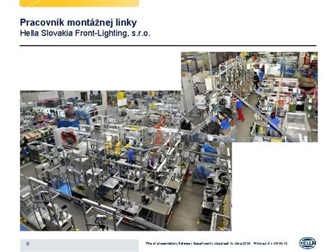 Schéma montážnej linky v strojárskej výrobe