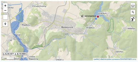 Mapa Sabinova a okolitých obcí