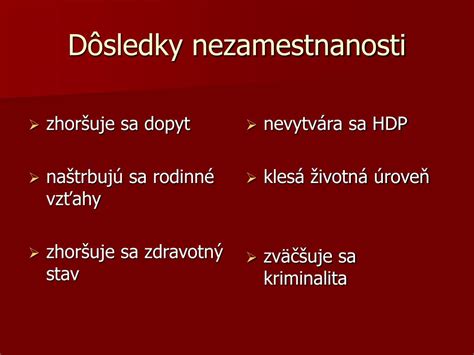 Dôsledky nezamestnanosti po prepustení