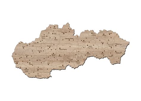 Mapa Slovenska s označenými mestami a regionálnymi zľavami pre seniorov