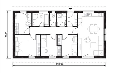Pôdorys bungalovu 44