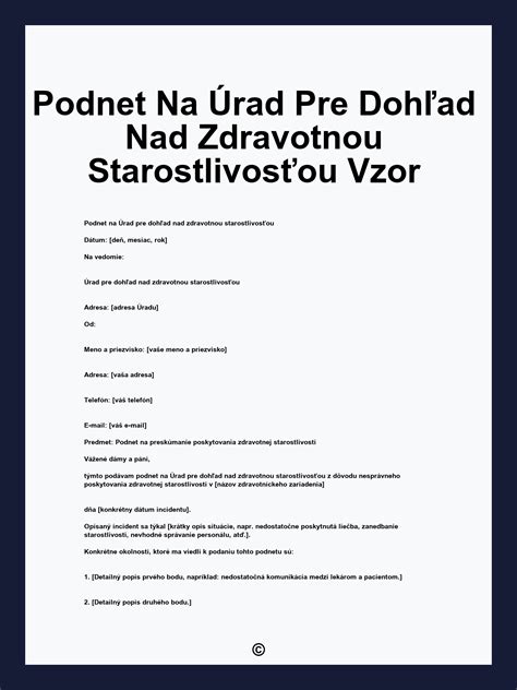 Vzor dokumentácie pre úrad práce