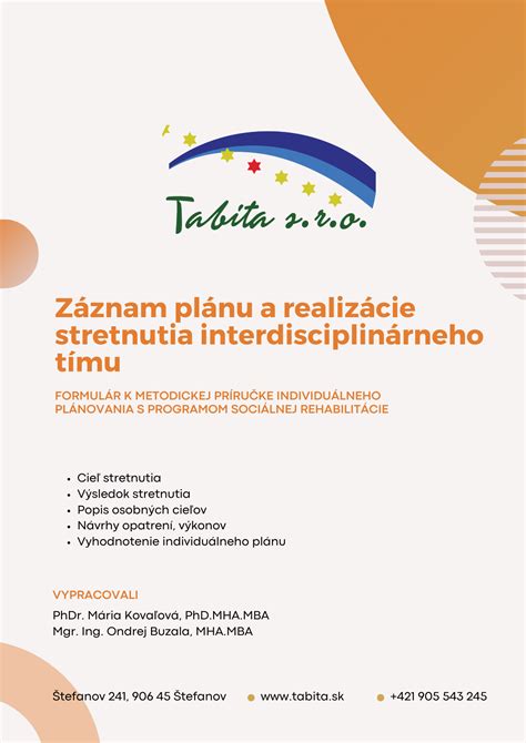 Schéma: Tvorba individuálneho plánu sociálnej rehabilitácie
