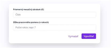 Výpočet odstupného podľa dĺžky pracovného pomeru