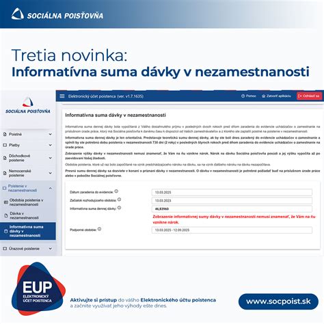 Prehľad nových funkcionalít v Elektronickom účte poistenca (EUP)