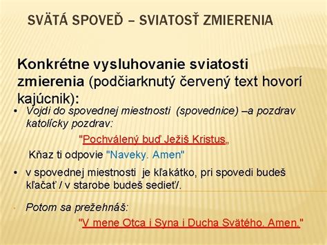 Symbolika pokoja a odpustenia v kontexte sviatosti zmierenia.