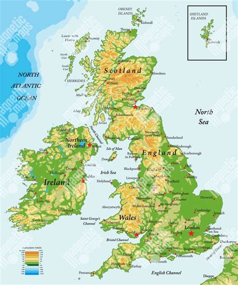 Mapa Veľkej Británie s vyznačeným Anglickom