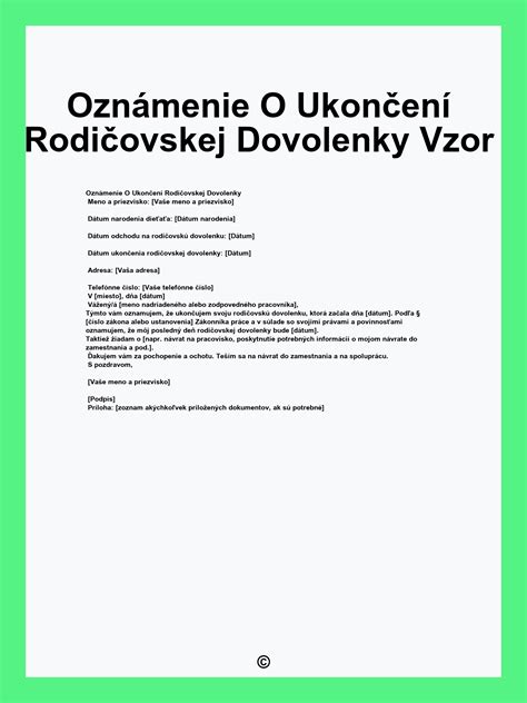 Schéma: Možnosti po skončení rodičovskej dovolenky