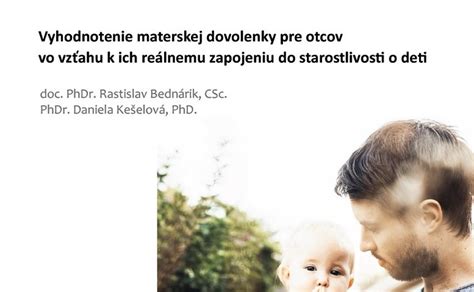 Schéma otcovskej a materskej dovolenky pre otcov