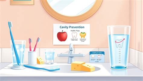 Ilustrácia zubnej hygieny a zubného strojčeka