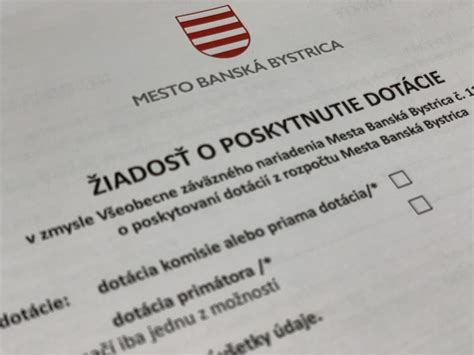 Administratívny proces podávania žiadosti o dotáciu