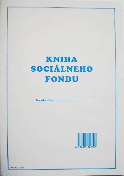 Príklad knihy sociálneho fondu