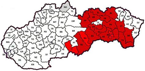 Mapa: Lokality s najvyšším počtom rozvodov na Slovensku