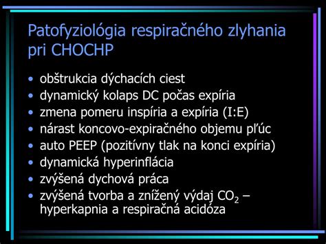 Priechodnosť dýchacích ciest pri CHOCHP