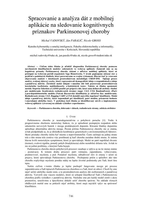 Prehľad hlavných motorických a nemotorických príznakov Parkinsonovej choroby