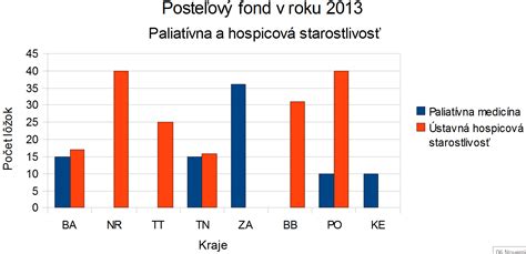 Graf: Posteľový fond paliatívnej starostlivosti na Slovensku podľa krajov (2013)